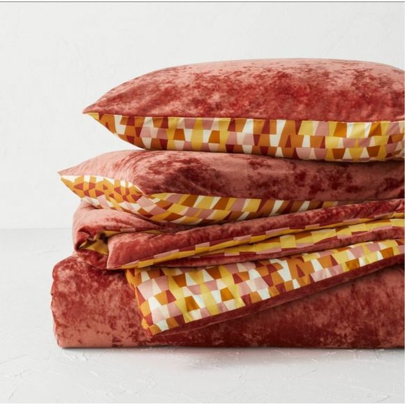 Opalhouse Bedding King Reversible Velvet Comforter Sham Setberry Opalhouse Designed With
